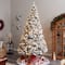 9ft. Pre-Lit Flocked West Virginia Fir Artificial Christmas Tree, Clear LED Lights